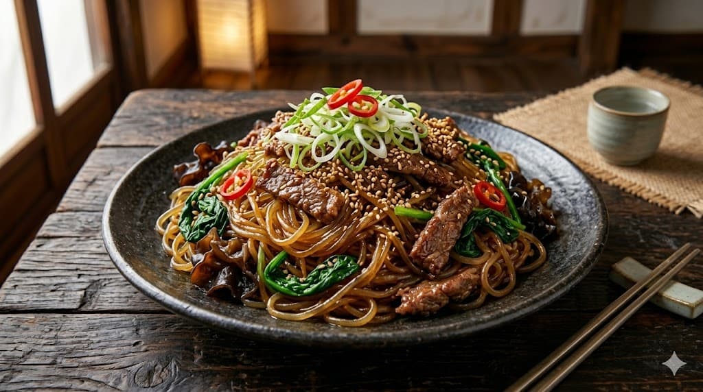 Japchae (Glass Noodle Stir-fry)