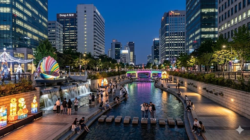 Cheonggyecheon Stream: A Peaceful Urban Oasis in Downtown Seoul